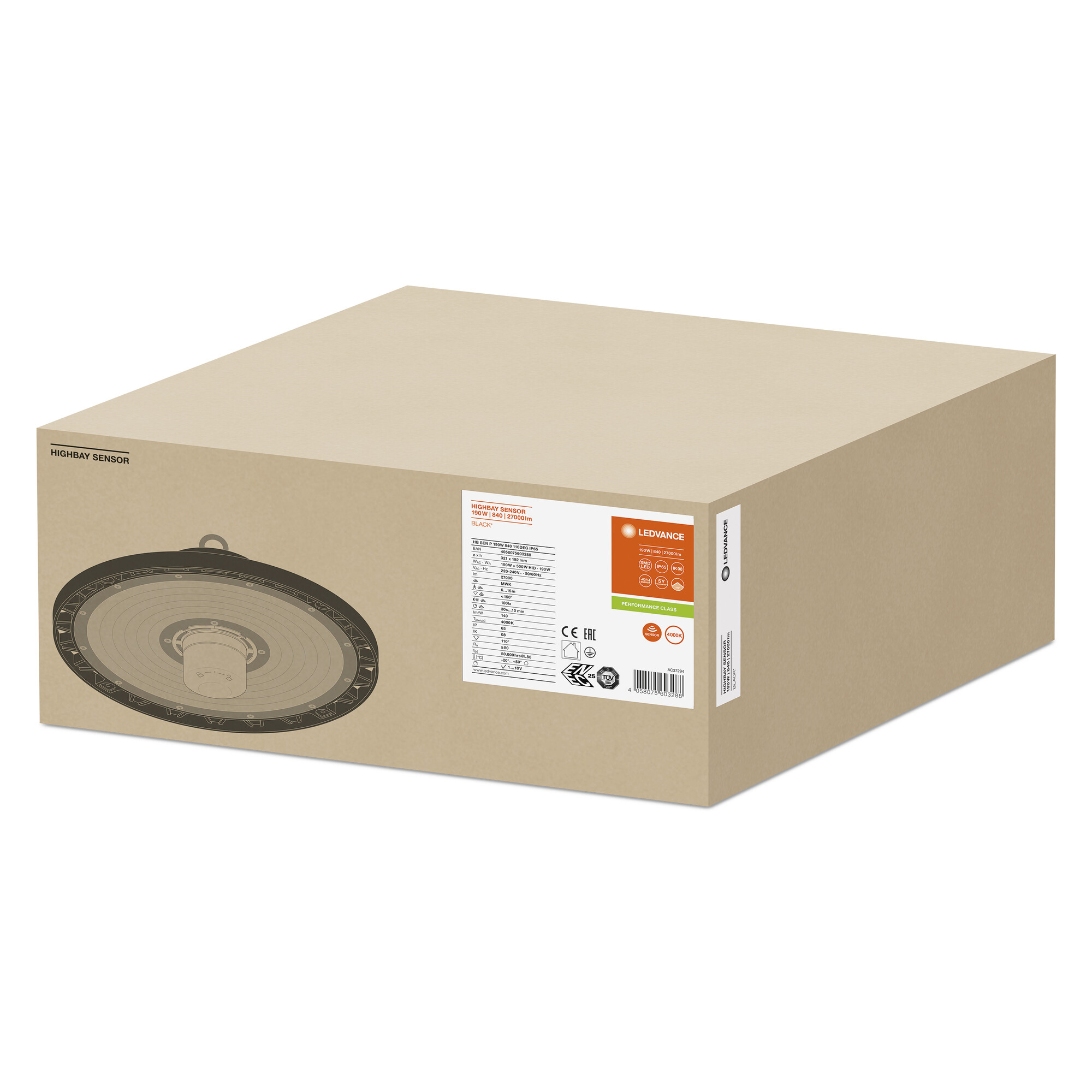 фото HB SEN P 190W 840 110DEG IP65 LEDV