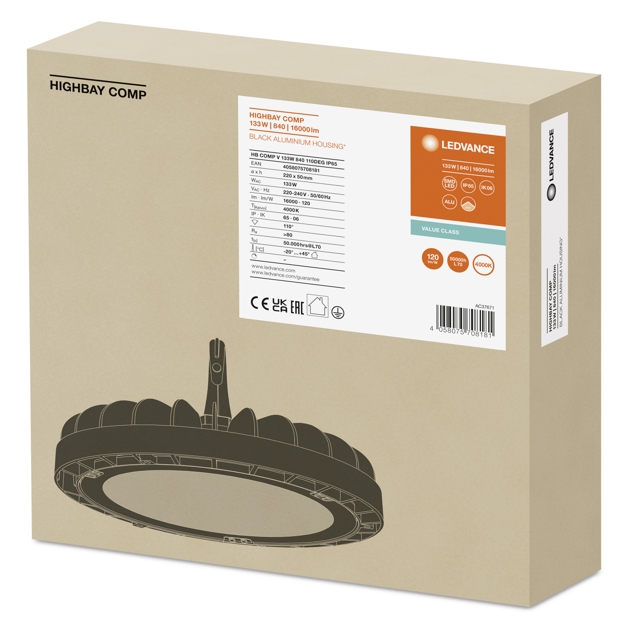 фото HB COMP V 133W 840 110DEG IP65