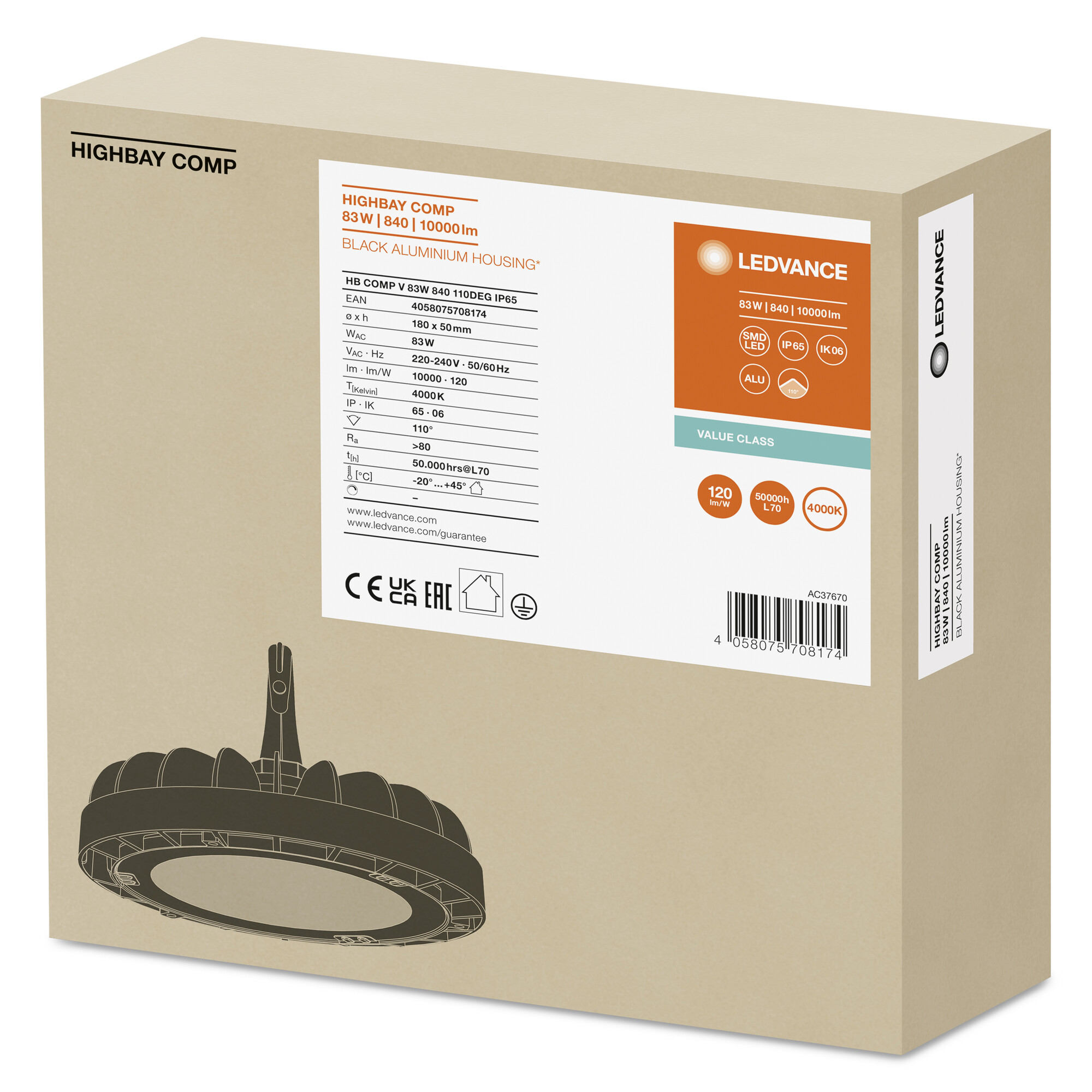фото HB COMP V 83W 840 110DEG IP65