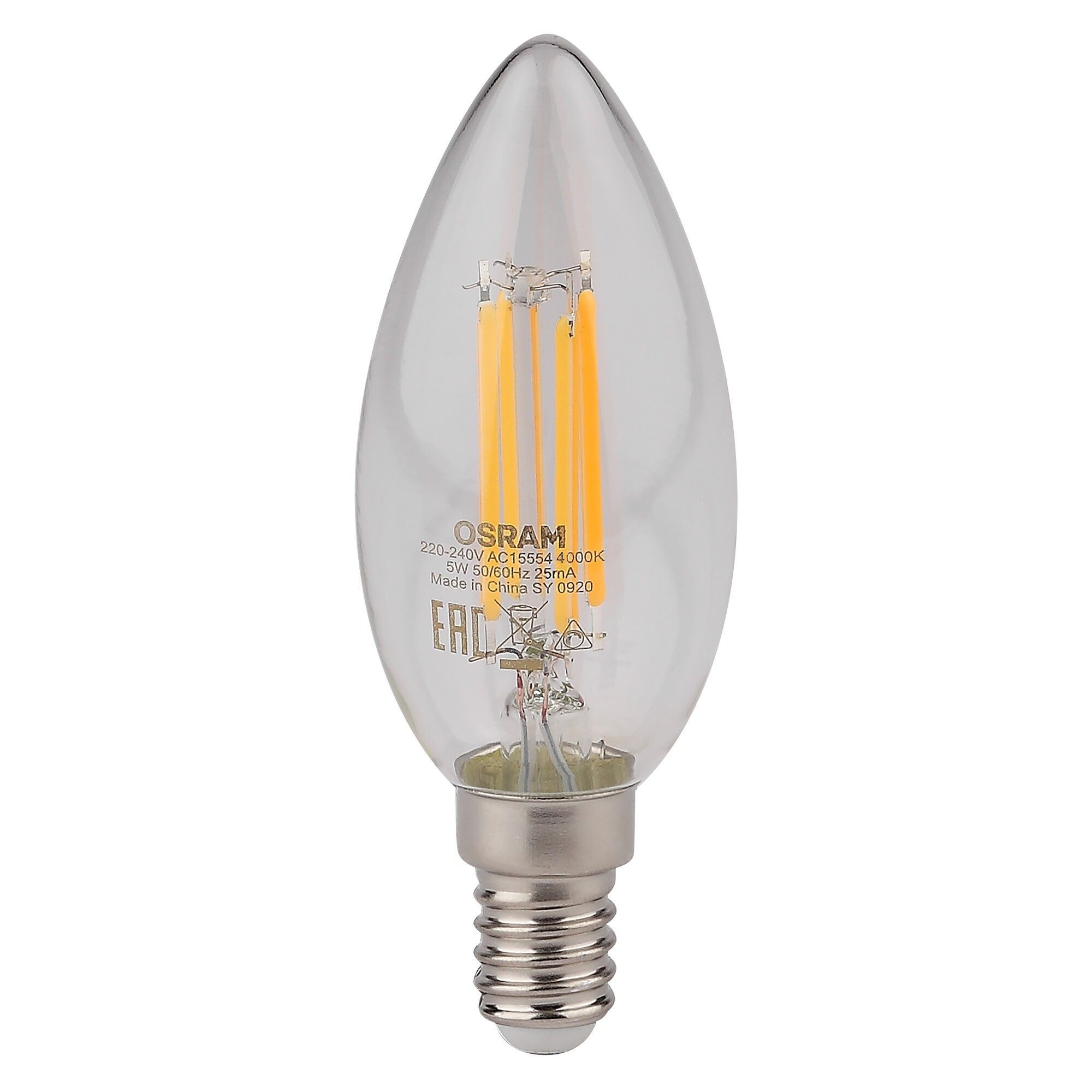 фото LSCLB60D 5W-840 230V FIL E14 FS1 OSRAM
