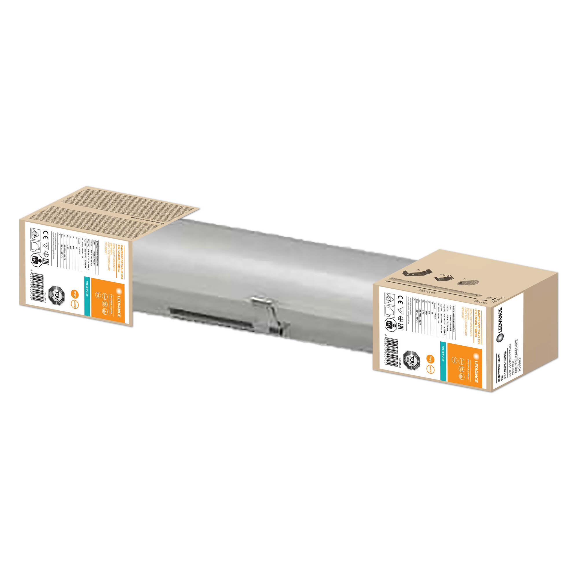 фото DAMP PROOF VALUE 600 9 W 4000 K IP65
