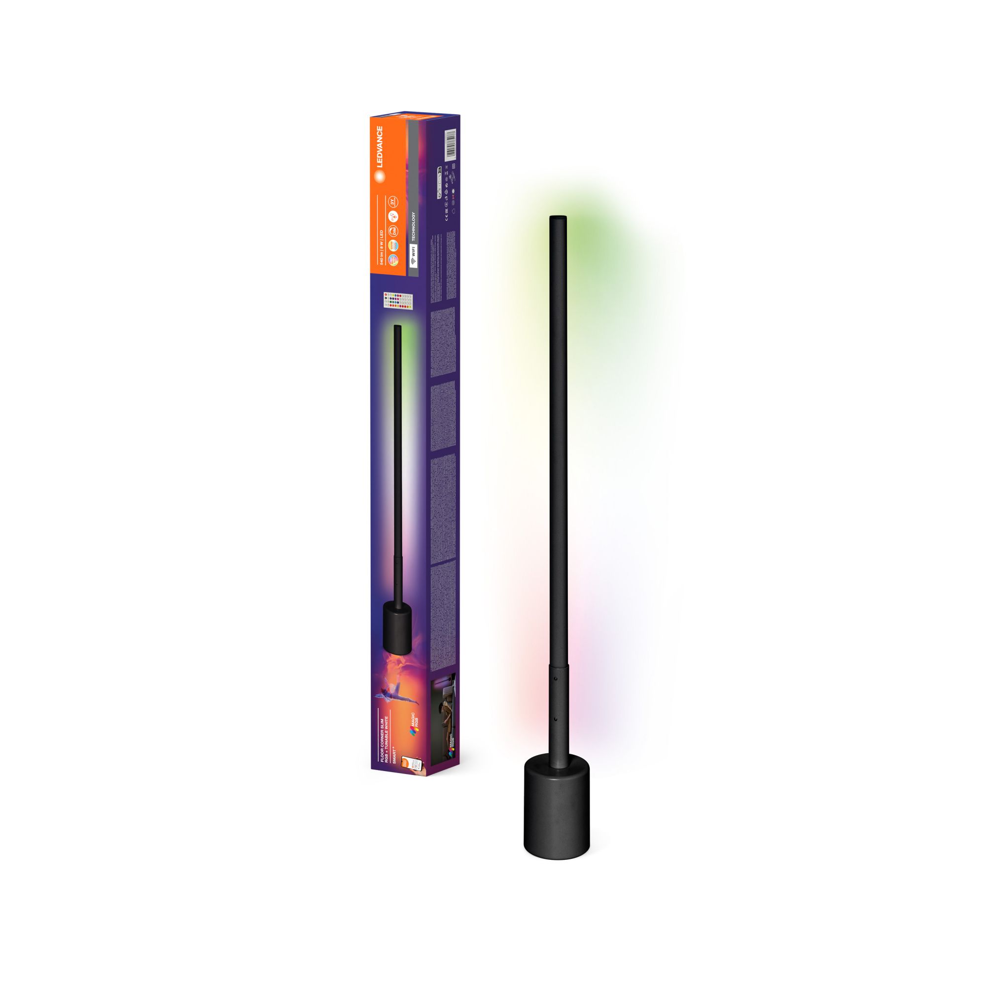 фото SMART WIFI FLOOR CORNER SLIM RGBTW BK