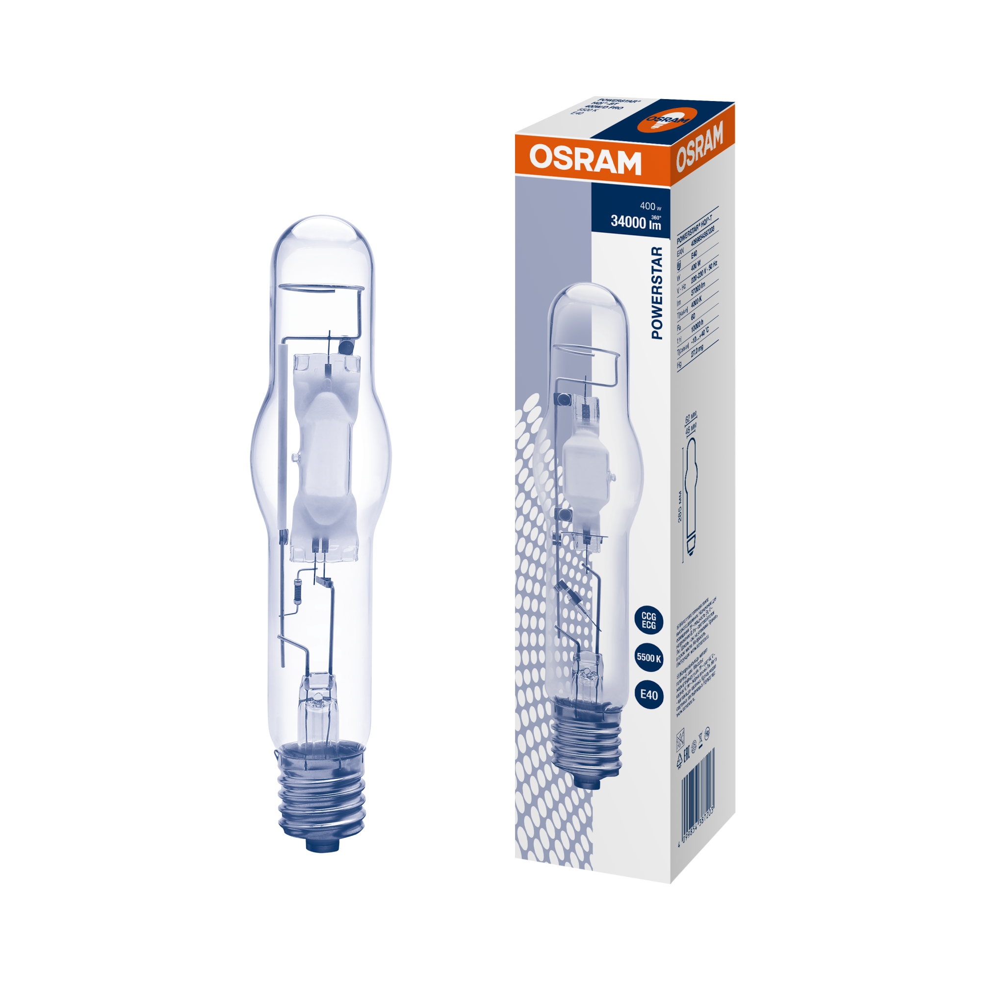 фото HQI-BT 400W/D PRO E40 FLH1 OSRAM