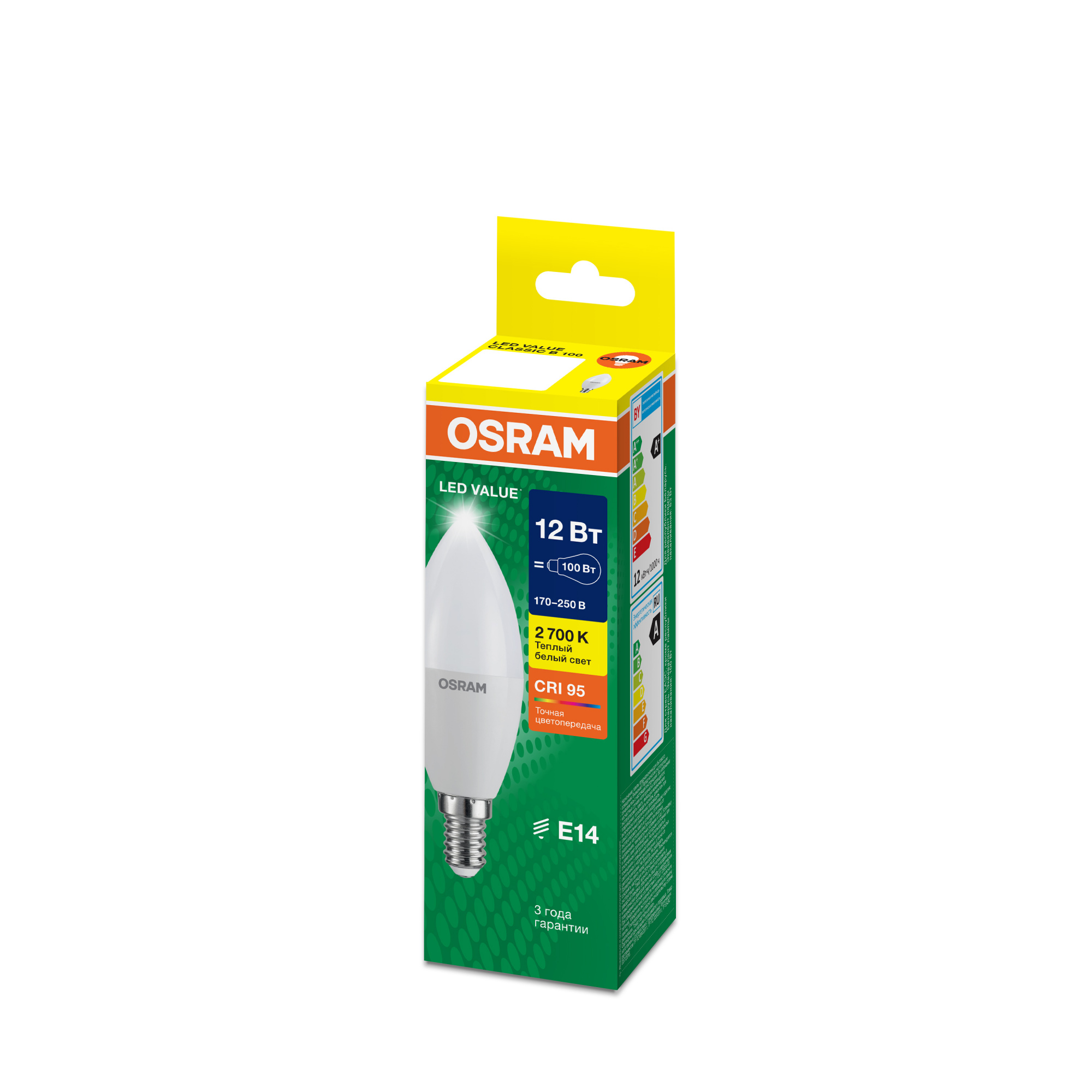 фото LVCLB100 12W/927 170-250V FR E14 OSRAM