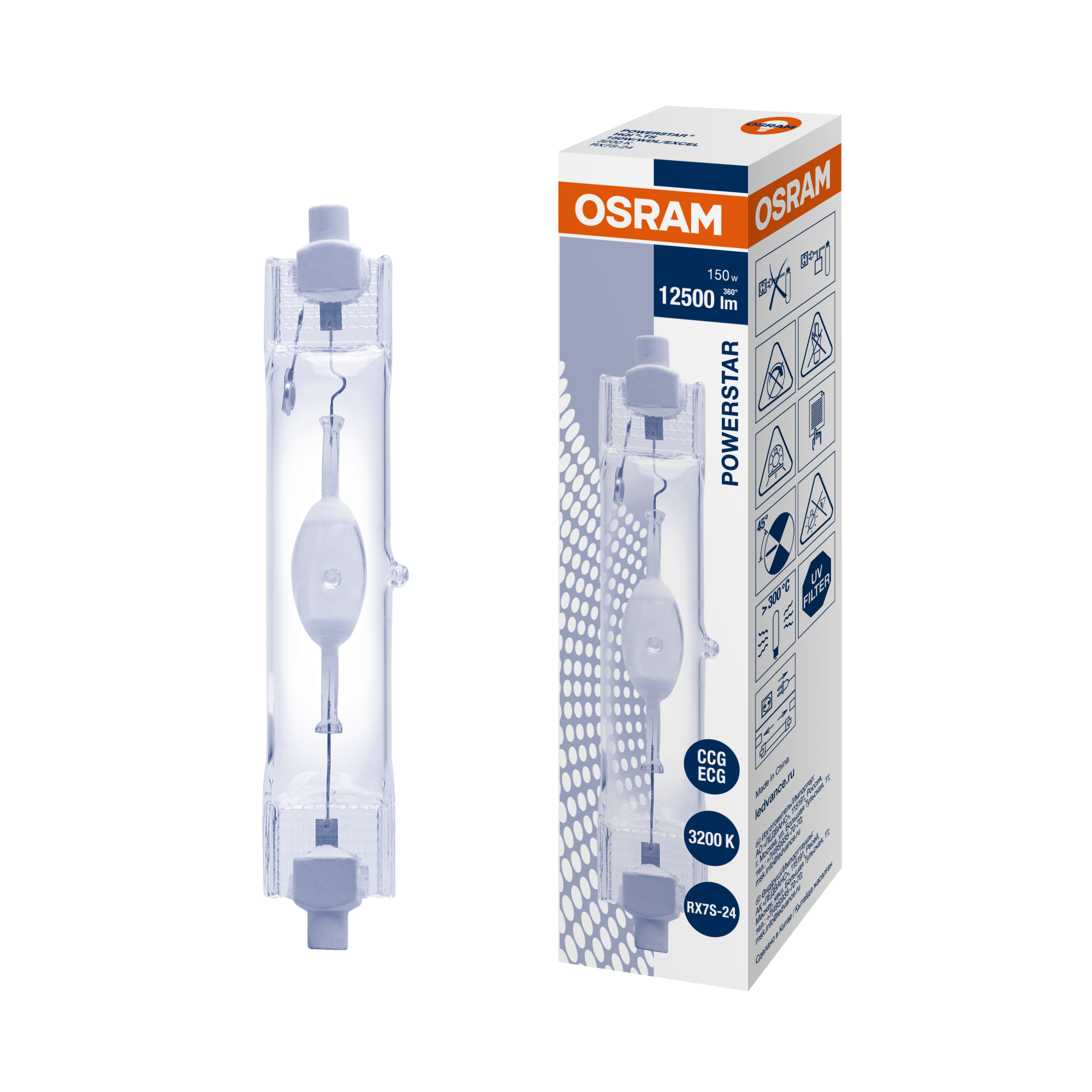 фото HQI-TS 150W/WDL/EXCEL. RX7S-24 FS1 OSRAM