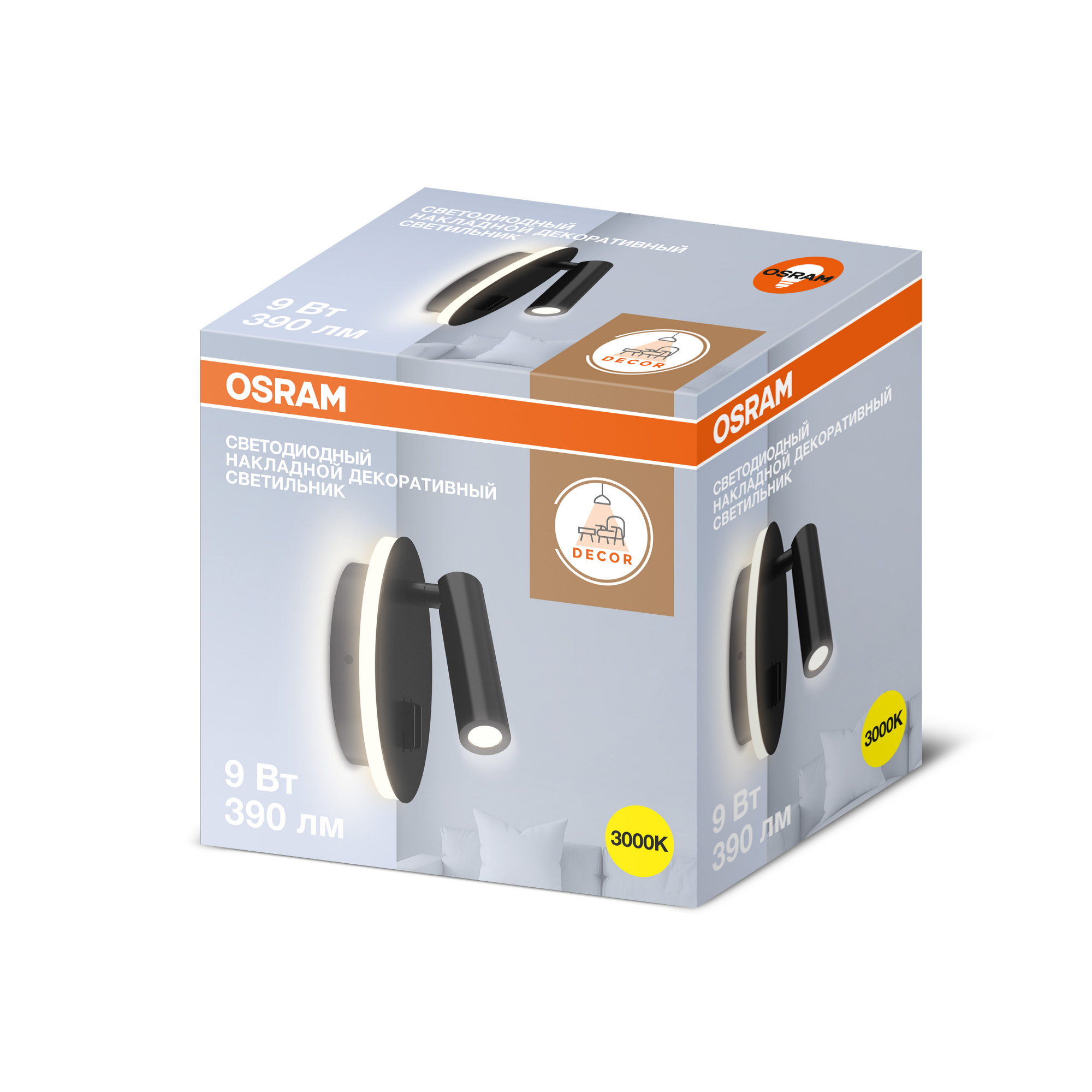 фото SURFSP SP 9W 830 BKRD 1х10х20 RU OSRAM
