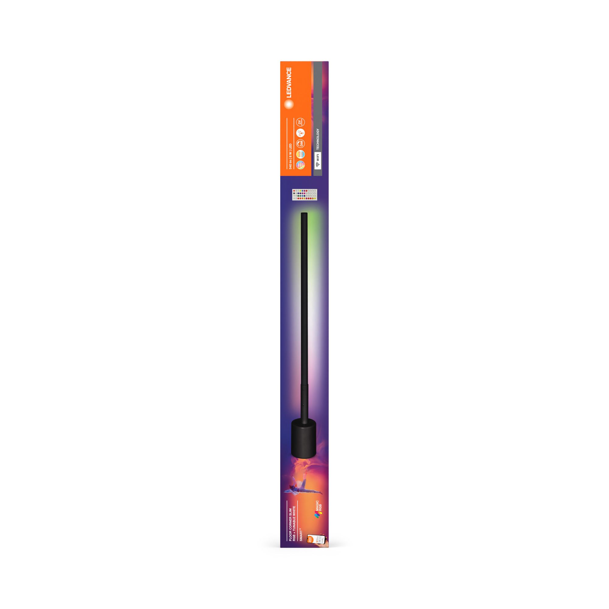 фото SMART WIFI FLOOR CORNER SLIM RGBTW BK
