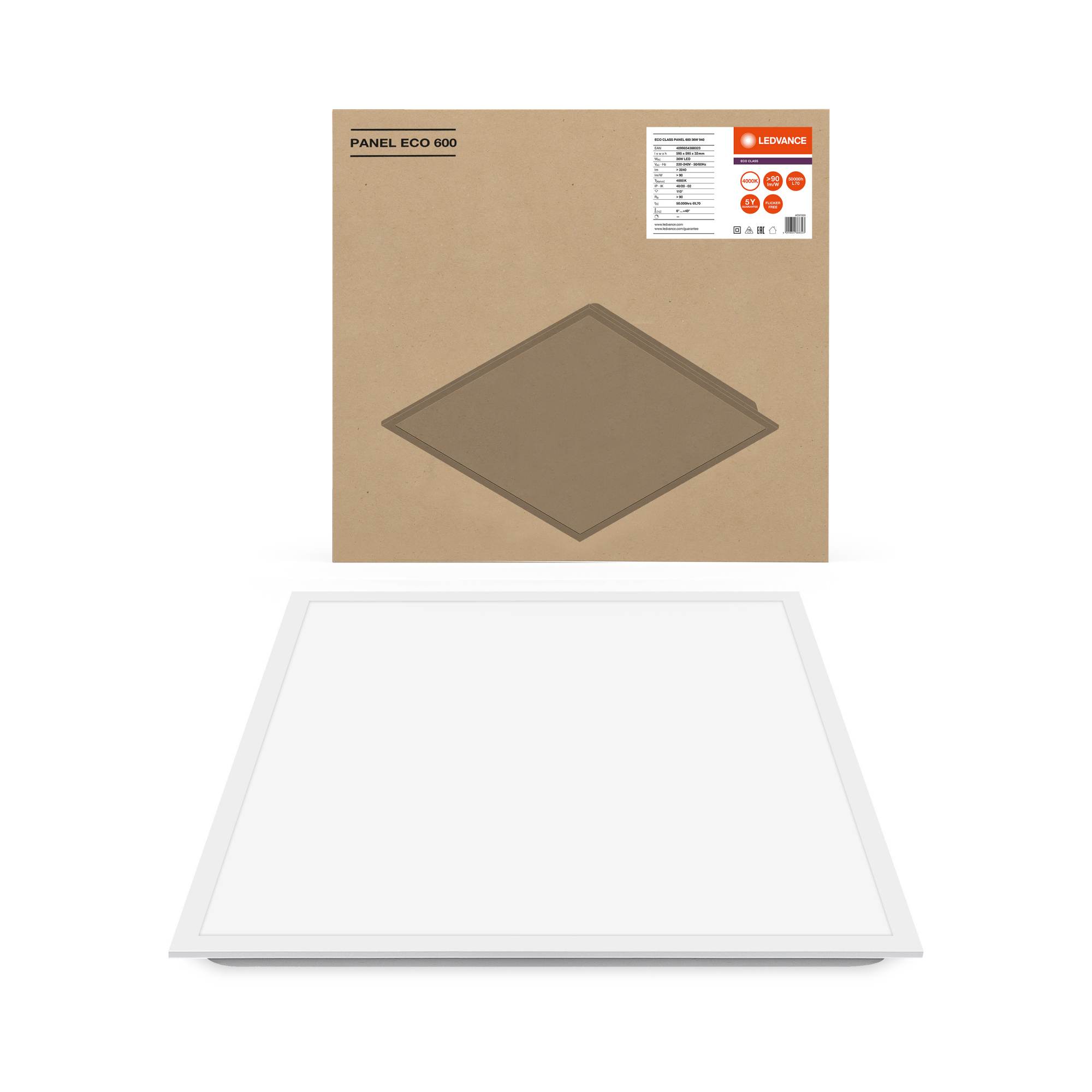 фото ECO CLASS PANEL 600 36W 940