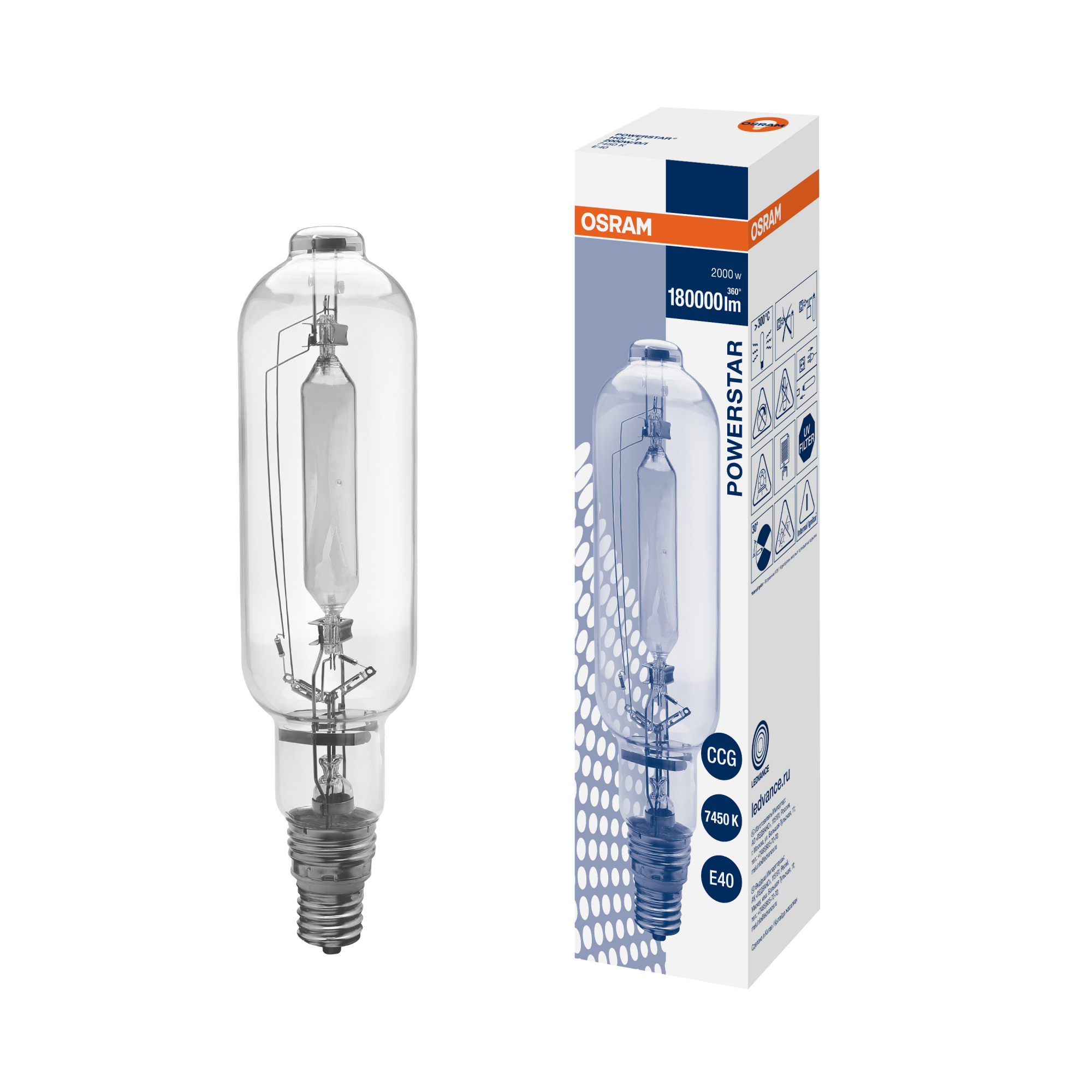 фото HQI-T 2000W/D/I E40 FS1 OSRAM