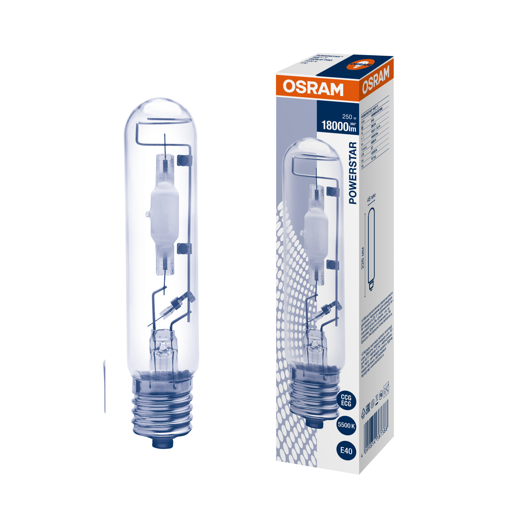 фото HQI-T 250W/D PRO E40 FLH1 OSRAM