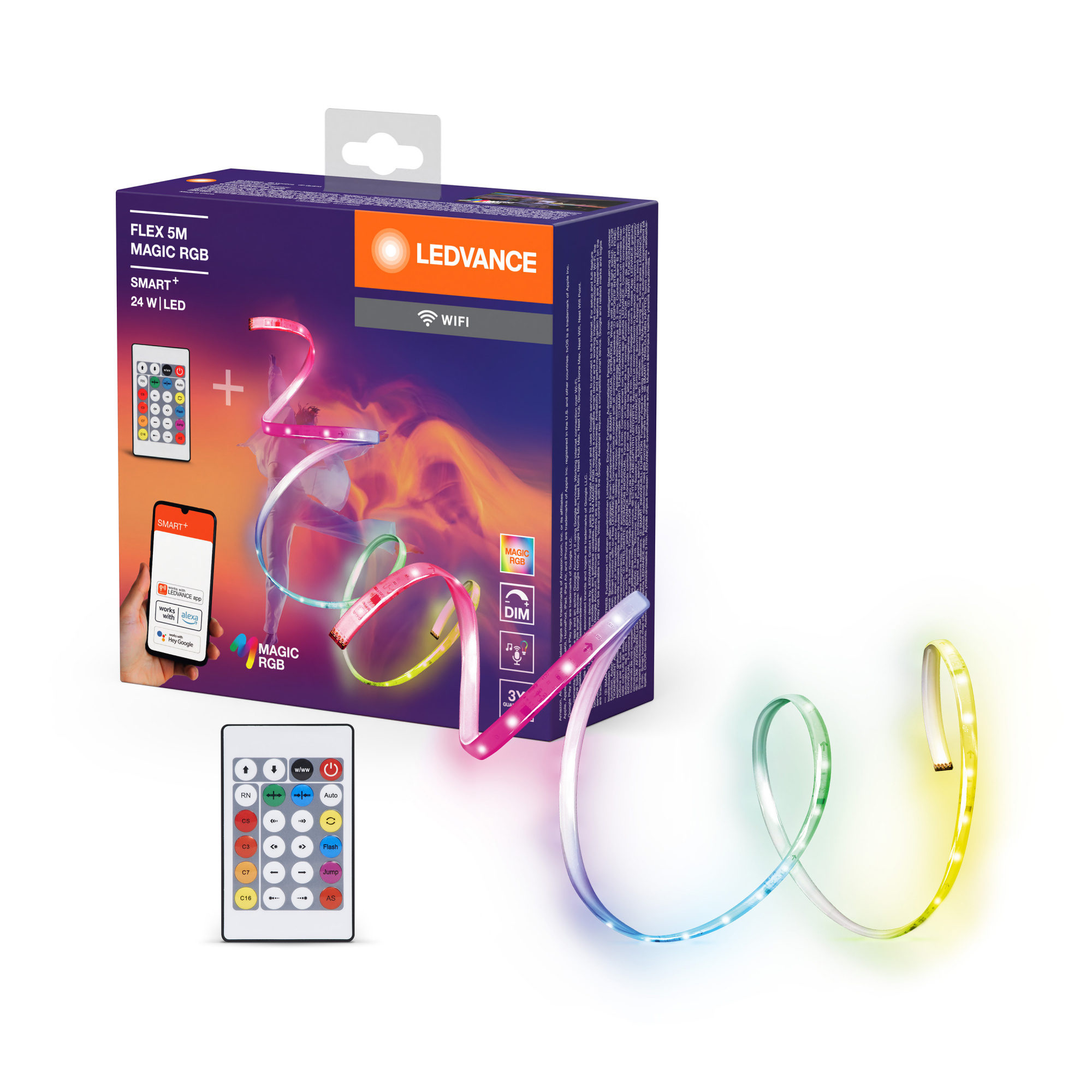 фото SMART WIFI FLEX 5M MGC RGB RC      LEDV
