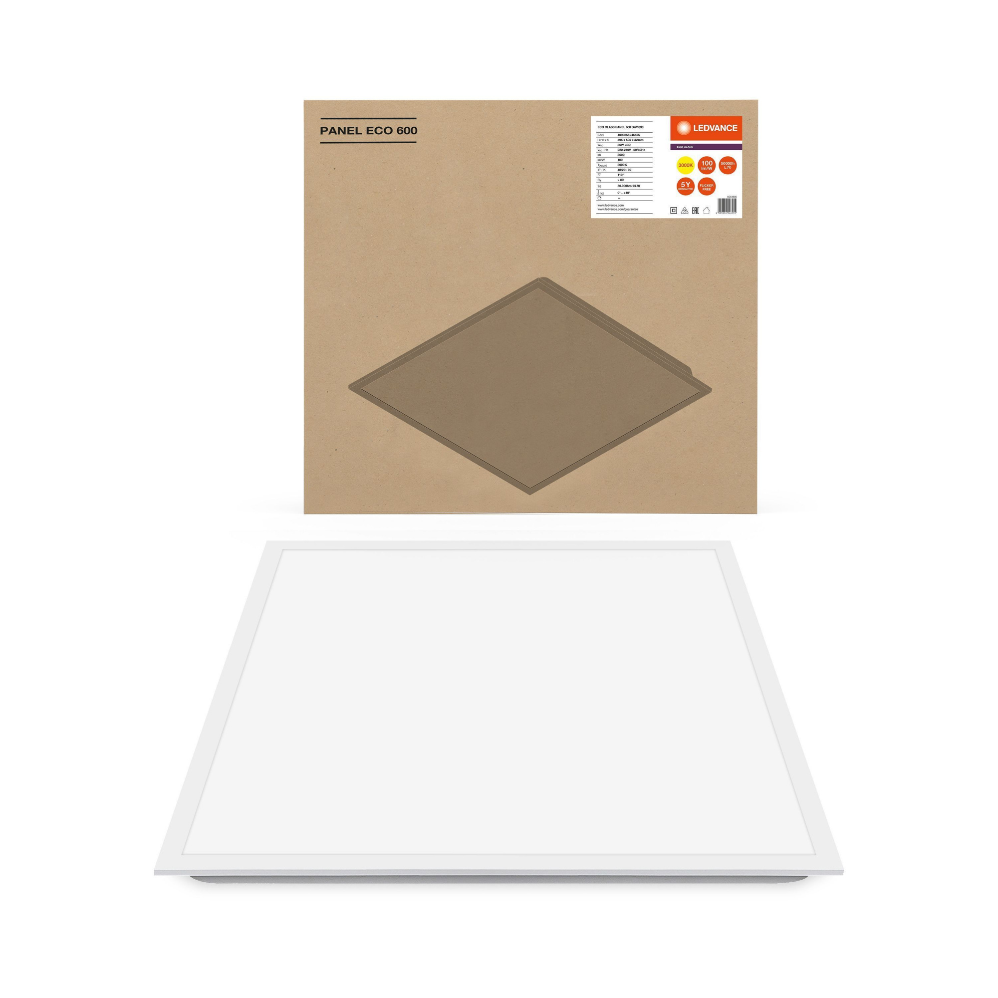 фото ECO CLASS PANEL 600 36W 830 FS1 LEDV