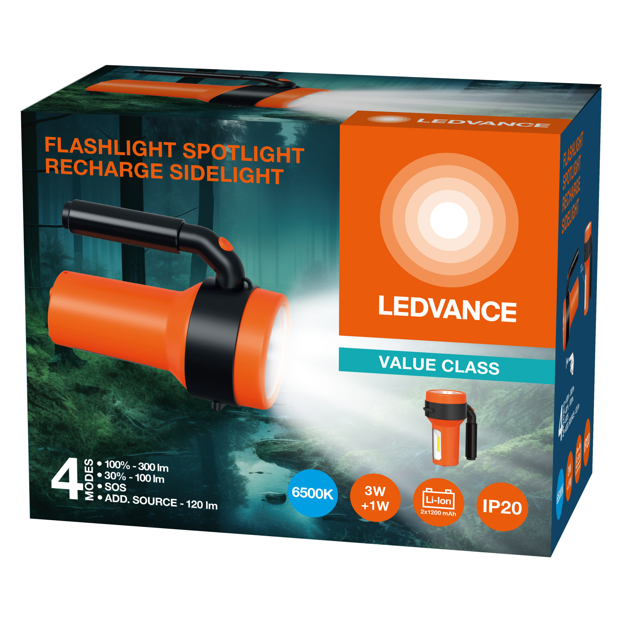 фото FLASHL SPOTL RECH SIDEL FS1 LEDV