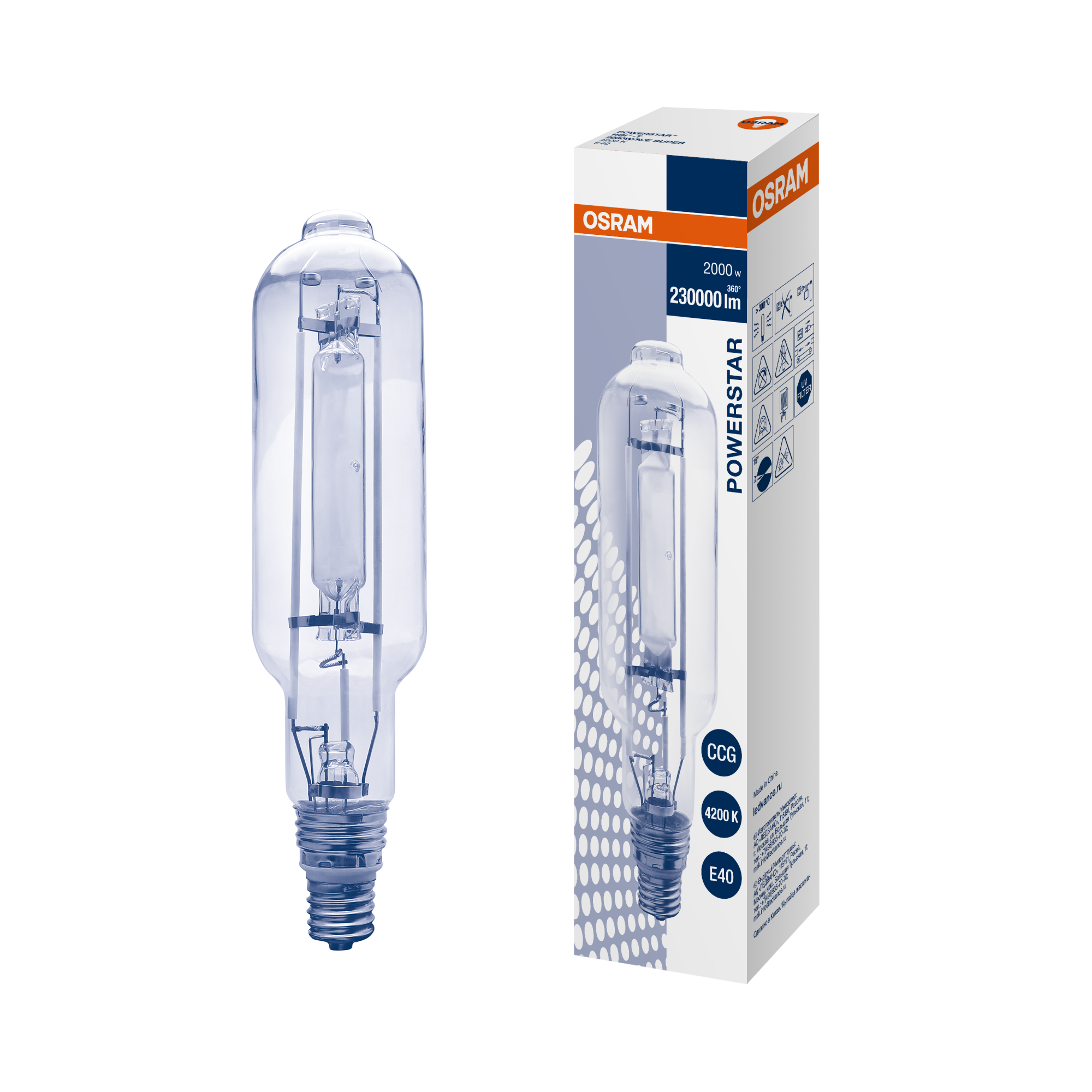 фото HQI-T 2000W/N/E SUPER E40 FS1 OSRAM