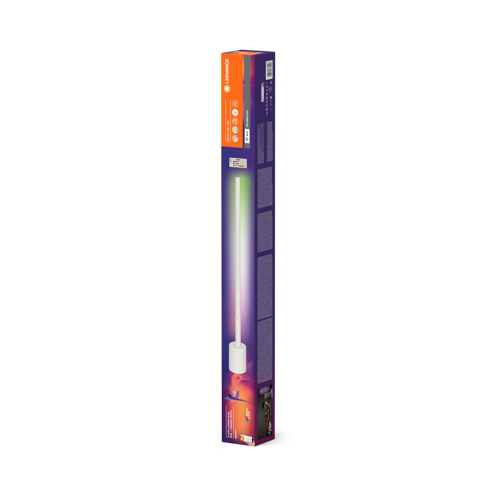 фото SMART WIFI FLOOR CORNER SLIM RGBTW WT